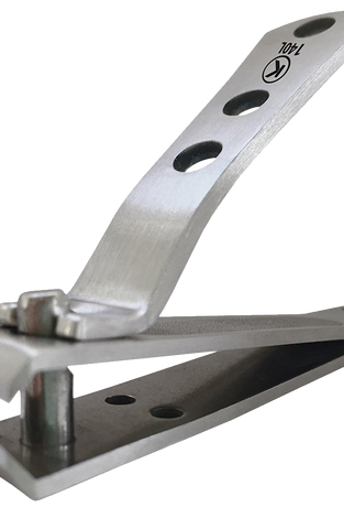 Clipprokohm Toenail Clipper For Thick Nails 4mm Wide Jaw Opening Curved Blades Stainless Steel