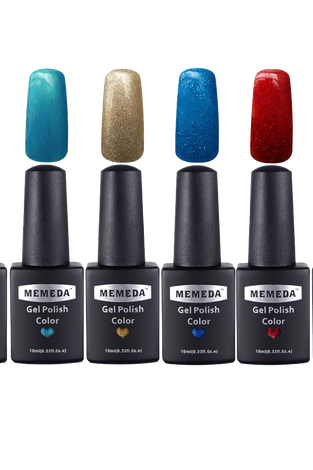 Memeda 6pc Color Gel Nail Art Polish Uv Led Light Manicure Set