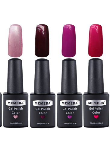 Memeda 6pc Color Gel Nail Art Polish Uv Led Light Manicure Set